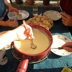 Swiss fondue - yet another way to eat cheese