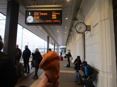 Croissants to celebrate our arrival in Rome